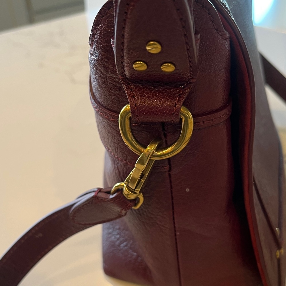 Jerome Dreyfuss Medium Pepito bag Bordeaux handbag crossbody - Picture 4 of 12